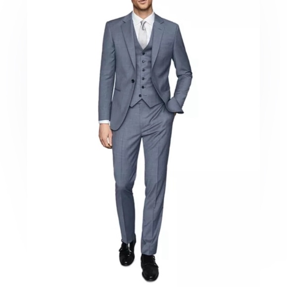 Reiss Other - 💫HP‼️💫 Men’s NWT REISS Climate Textured Slim-Fit Dress Pants in Blue, Size 32R